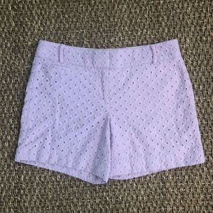 LOFT Lavender Eyelet Shorts Size 6